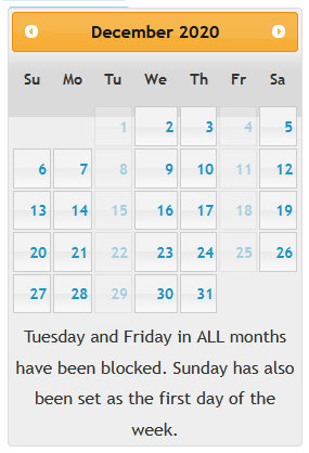 virtuemart block days