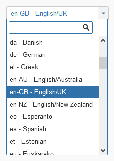 calendar language show