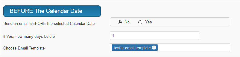 BEFORE The Calendar Date