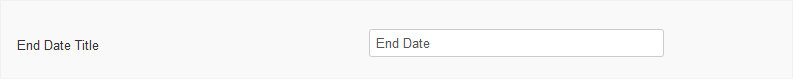 End Date Title