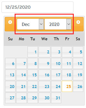 virtuemart month and year menu
