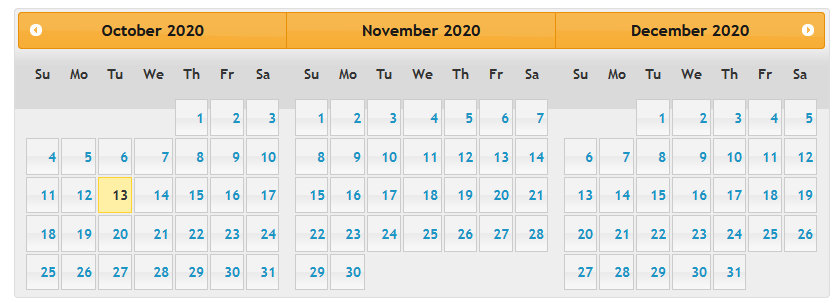 virtuemart multiple calendars