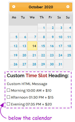 virtuemart time slot position below